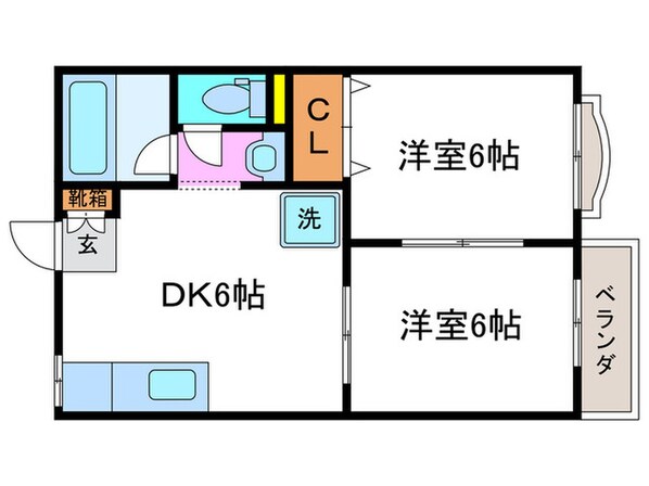 ハイツオオタの物件間取画像